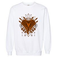 Elephant Head Mandala Garment-Dyed Sweatshirt