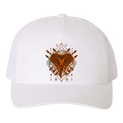 Elephant Head Mandala Yupoong Adult 5-Panel Trucker Hat