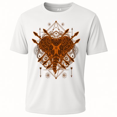 Elephant Head Mandala Cooling Performance Crew T-Shirt