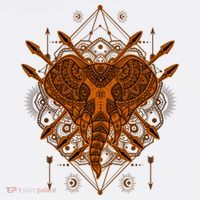 Elephant Head Mandala T-Shirt