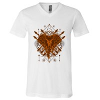 Elephant Head Mandala V-Neck T-Shirt