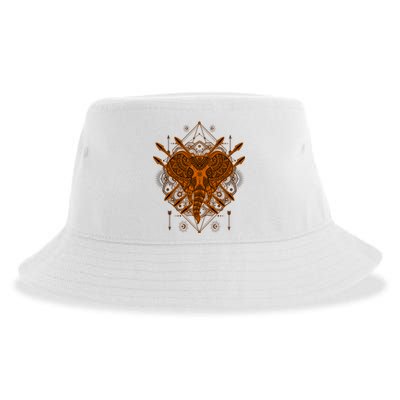 Elephant Head Mandala Sustainable Bucket Hat