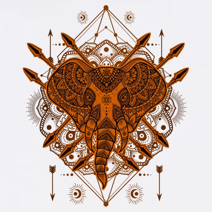 Elephant Head Mandala Adult Drive Performance Visor