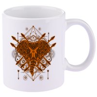 Elephant Head Mandala 11oz C Handle Ceramic Mug