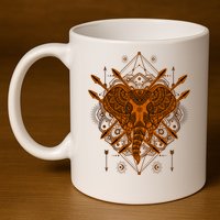 Elephant Head Mandala 11oz C Handle Ceramic Mug
