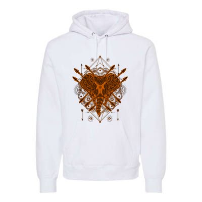 Elephant Head Mandala Premium Hoodie