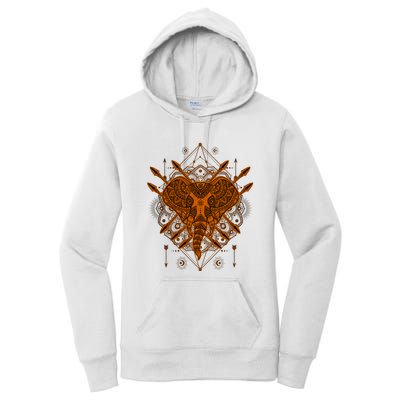 Elephant Head Mandala Women's Pullover Hoodie