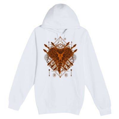 Elephant Head Mandala Premium Pullover Hoodie