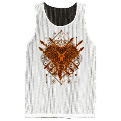 Elephant Head Mandala Mesh Reversible Basketball Jersey Tank