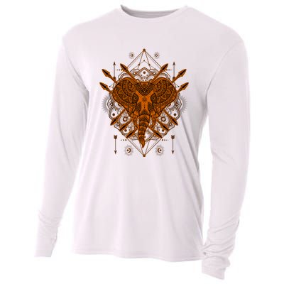 Elephant Head Mandala Cooling Performance Long Sleeve Crew