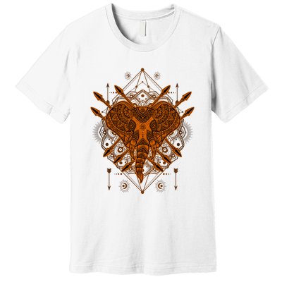 Elephant Head Mandala Premium T-Shirt