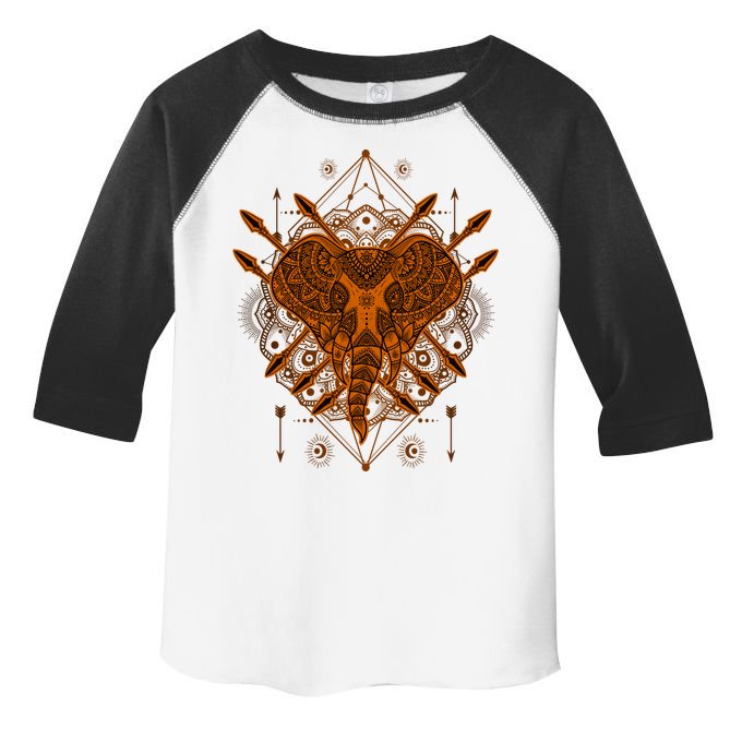 Elephant Head Mandala Toddler Fine Jersey T-Shirt