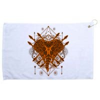 Elephant Head Mandala Grommeted Golf Towel