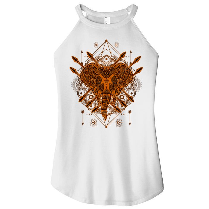 Elephant Head Mandala Women's Perfect Tri Rocker Tank