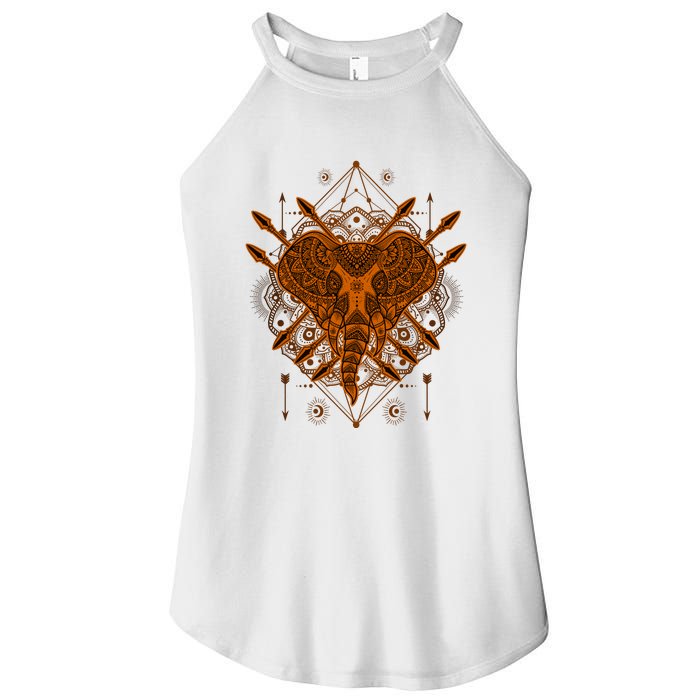 Elephant Head Mandala Women's Perfect Tri Rocker Tank