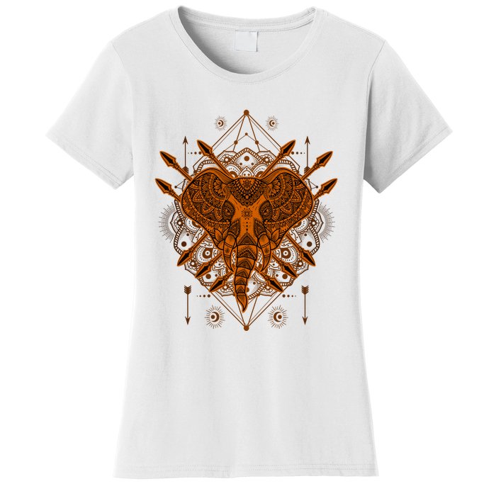 Elephant Head Mandala Women's T-Shirt