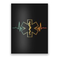 EMT Heartbeat Medical Worker First Responder Health Worker Poster