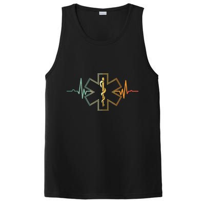 EMT Heartbeat Medical Worker First Responder Health Worker PosiCharge Competitor Tank