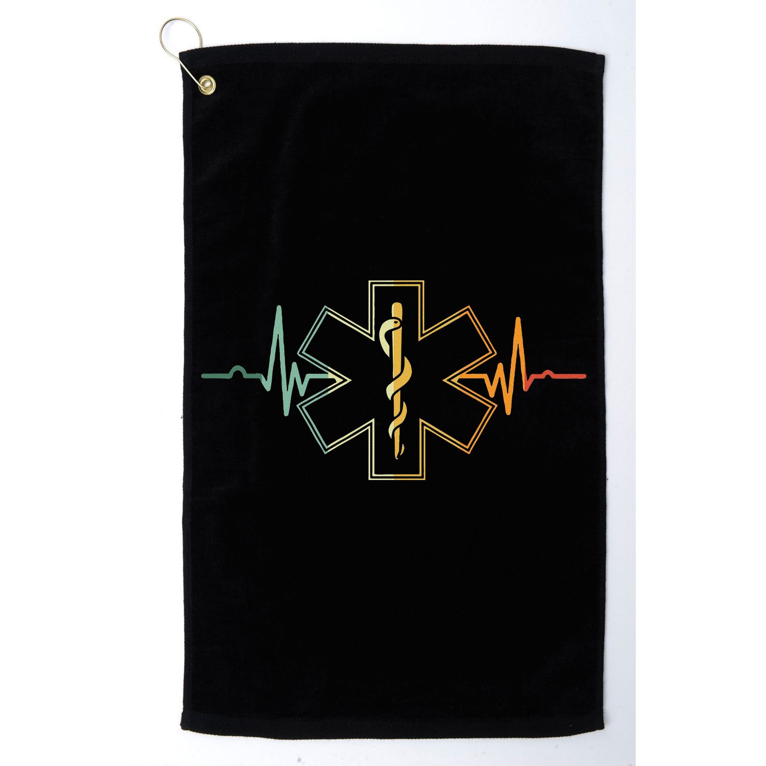 EMT Heartbeat Medical Worker First Responder Health Worker Golf Towel