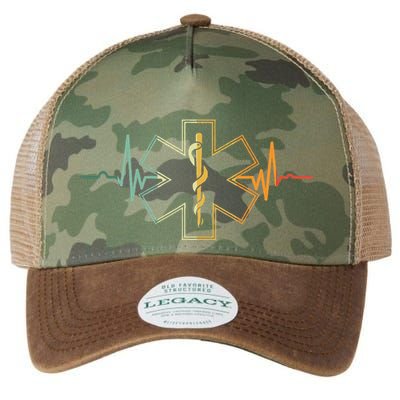 EMT Heartbeat Medical Worker First Responder Health Worker Legacy Tie Dye Trucker Hat
