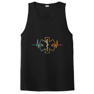 EMT Heartbeat Medical Worker First Responder Health Worker PosiCharge Competitor Tank