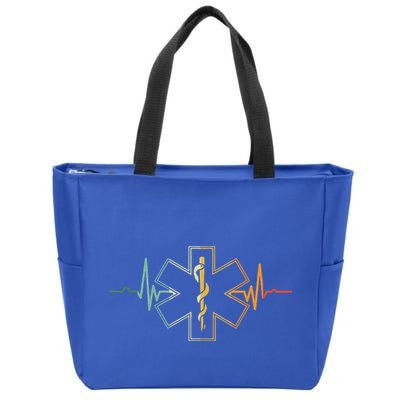 EMT Heartbeat Medical Worker First Responder Health Worker Zip Tote Bag