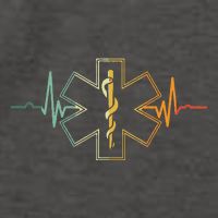 EMT Heartbeat Medical Worker First Responder Health Worker Vector Backpack