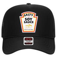 Easy Halloween Matching Costume Salty Soy Sauce Bottle Label High Crown Mesh Back Trucker Hat