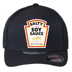 Easy Halloween Matching Costume Salty Soy Sauce Bottle Label Flexfit Unipanel Trucker Cap