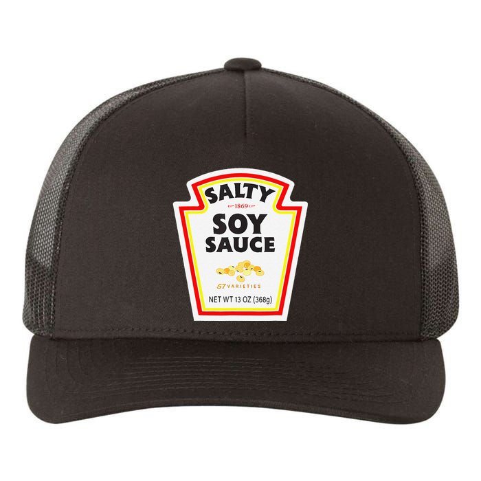 Easy Halloween Matching Costume Salty Soy Sauce Bottle Label Yupoong Adult 5-Panel Trucker Hat