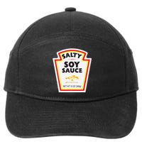 Easy Halloween Matching Costume Salty Soy Sauce Bottle Label 7-Panel Snapback Hat