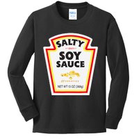 Easy Halloween Matching Costume Salty Soy Sauce Bottle Label Kids Long Sleeve Shirt