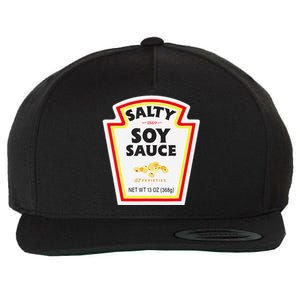 Easy Halloween Matching Costume Salty Soy Sauce Bottle Label Wool Snapback Cap