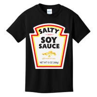 Easy Halloween Matching Costume Salty Soy Sauce Bottle Label Kids T-Shirt