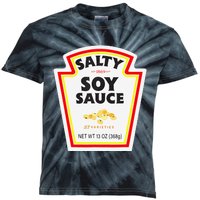 Easy Halloween Matching Costume Salty Soy Sauce Bottle Label Kids Tie-Dye T-Shirt