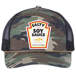 Easy Halloween Matching Costume Salty Soy Sauce Bottle Label Retro Rope Trucker Hat Cap