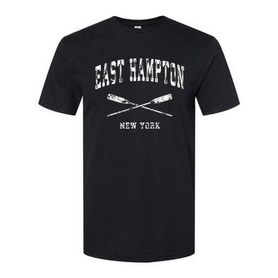 East Hampton New York Vintage Nautical Crossed Oars Softstyle CVC T-Shirt