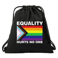 Equality Hurts No One Inclusive Progress Pride Flag Drawstring Bag