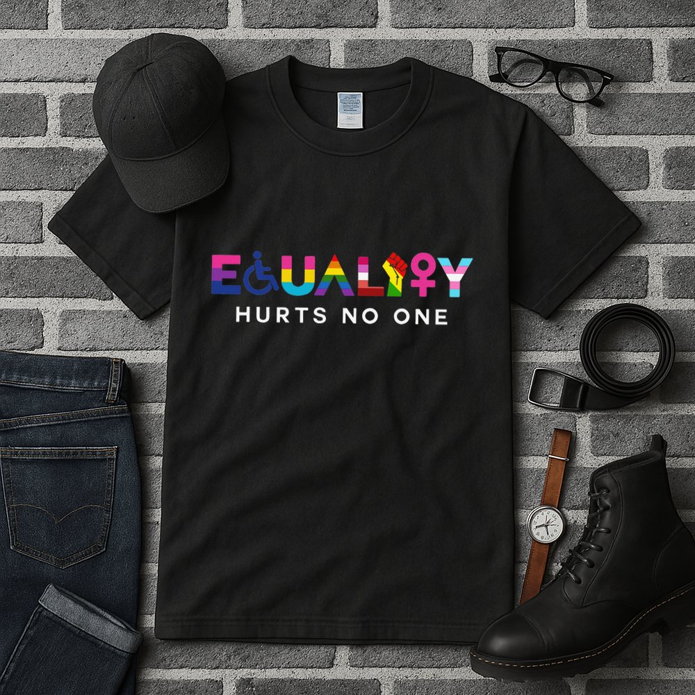 Equality Hurts No One LGBT Black Disabled  Right Kind Tall T-Shirt