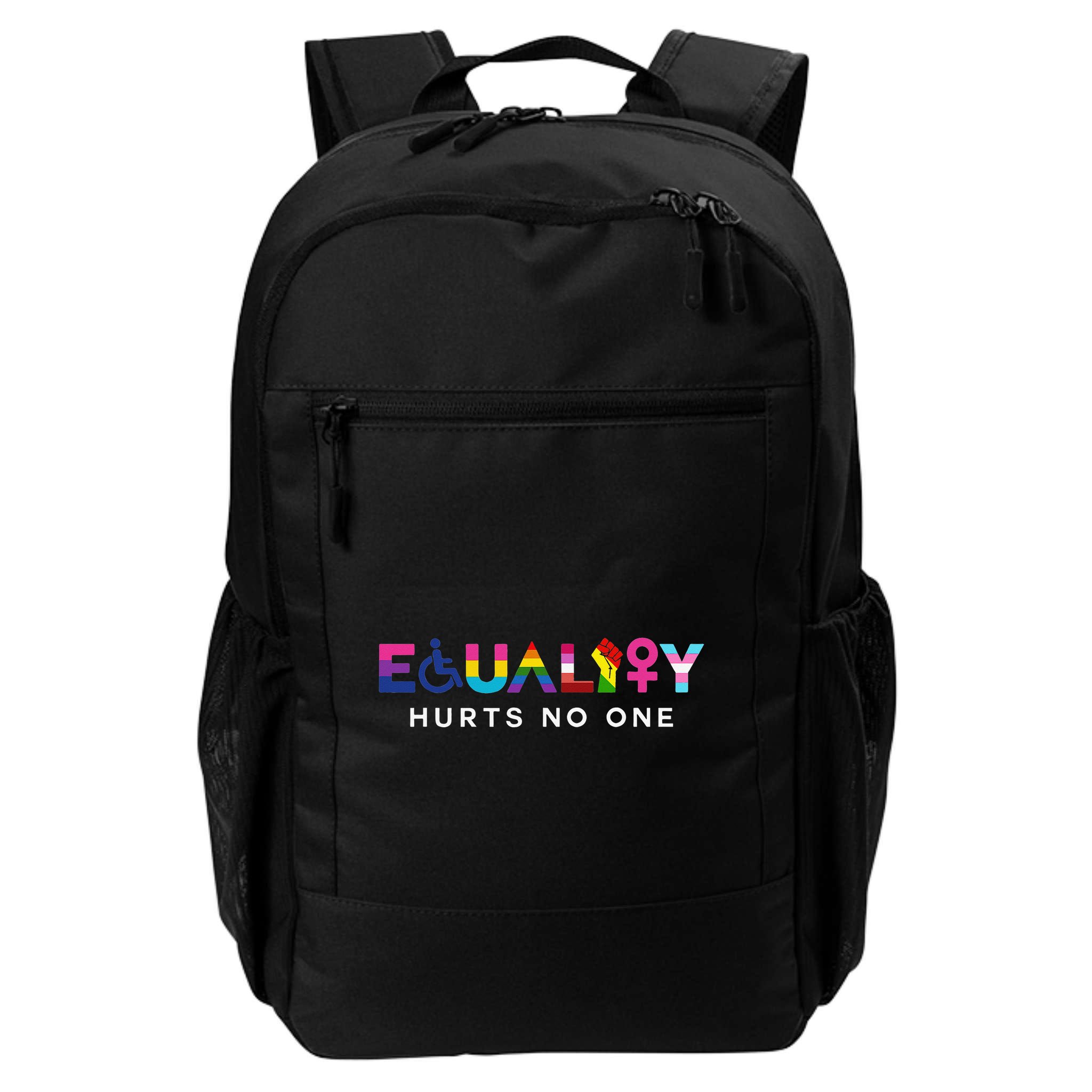 Equality Hurts No One LGBT Black Disabled  Right Kind Backpack