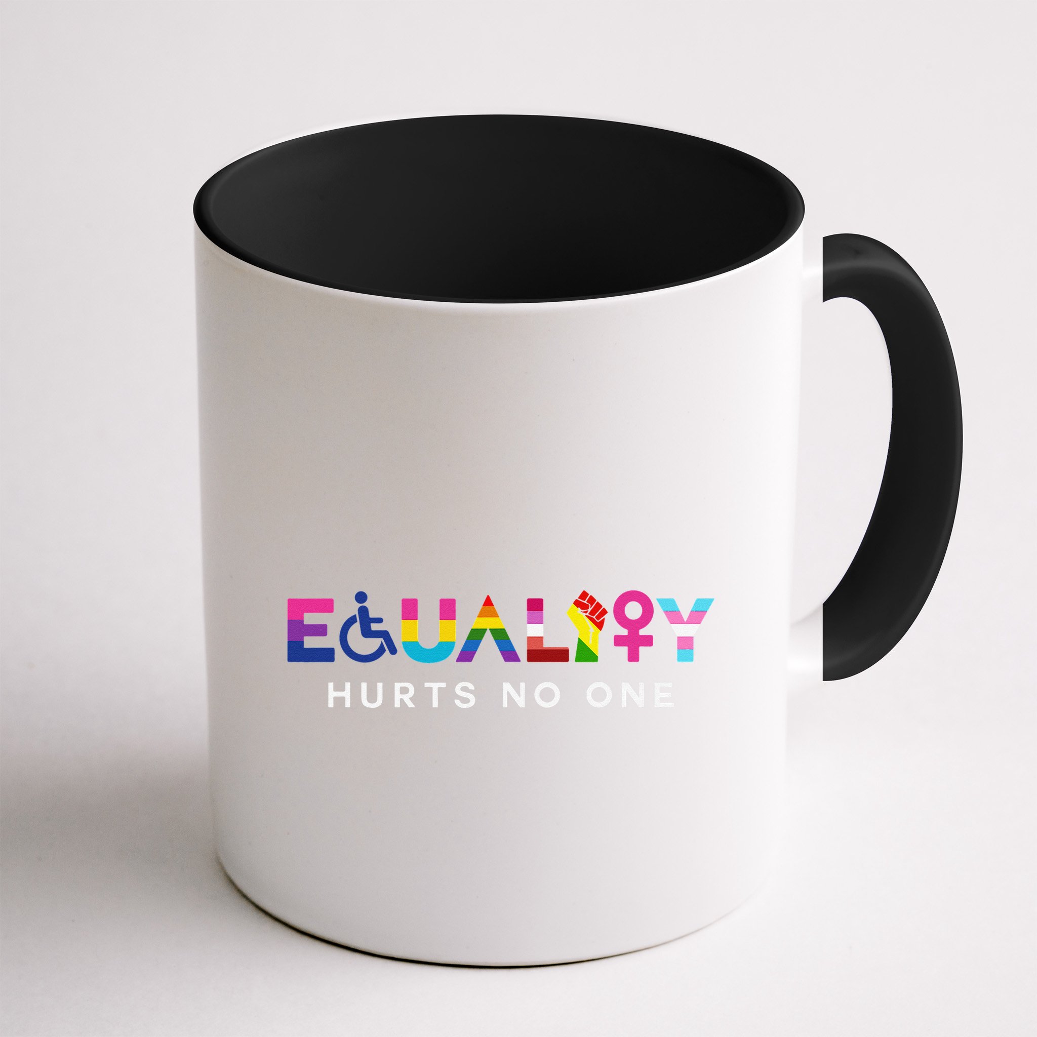 Equality Hurts No One LGBT Black Disabled  Right Kind Mug