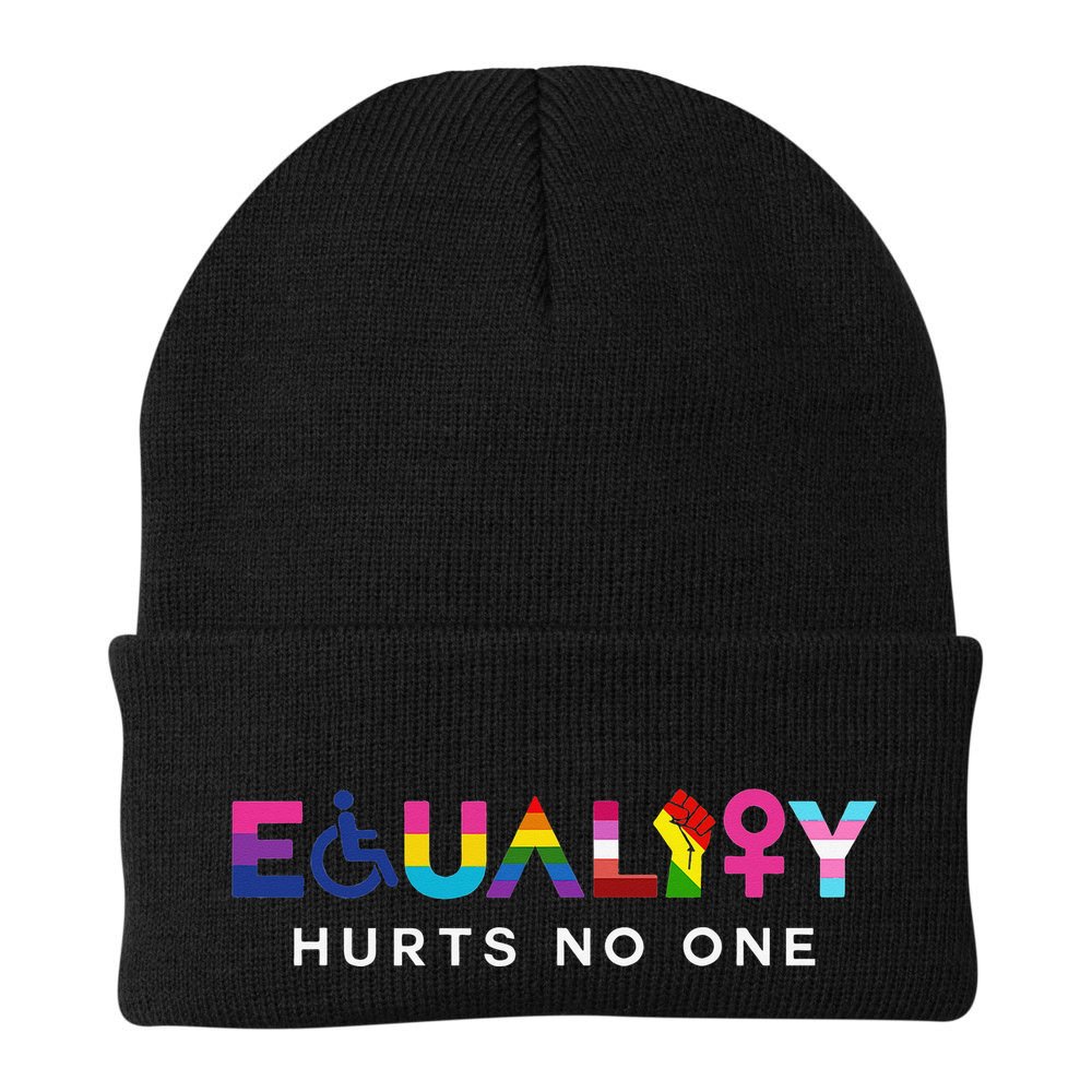 Equality Hurts No One LGBT Black Disabled  Right Kind Beanie