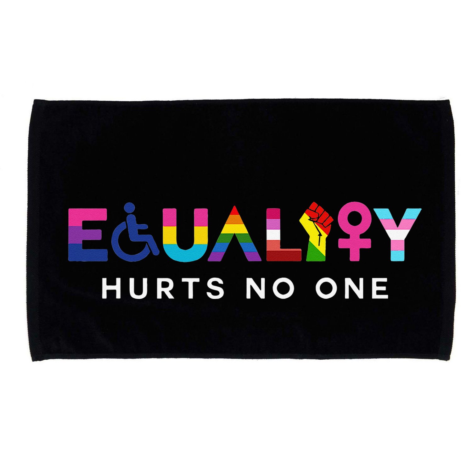 Equality Hurts No One LGBT Black Disabled  Right Kind Microfiber Hand Towel