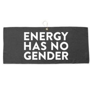 Energy Has No Gender Cool Gift Large Microfiber Waffle Golf Towel