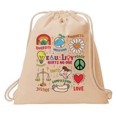 Equality Hurts No One Human Rights Drawstring Bag