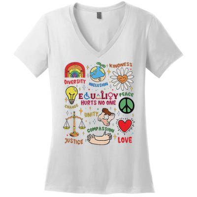 Equality Hurts No One Human Rights Women's V-Neck T-Shirt