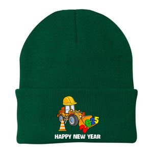 Excavator Happy New Year 2025 Nye Party Knit Cap Winter Beanie