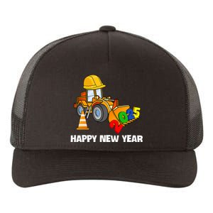 Excavator Happy New Year 2025 Nye Party Yupoong Adult 5-Panel Trucker Hat