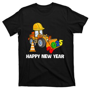 Excavator Happy New Year 2025 Nye Party T-Shirt