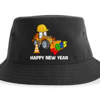 Excavator Happy New Year 2025 Nye Party Sustainable Bucket Hat